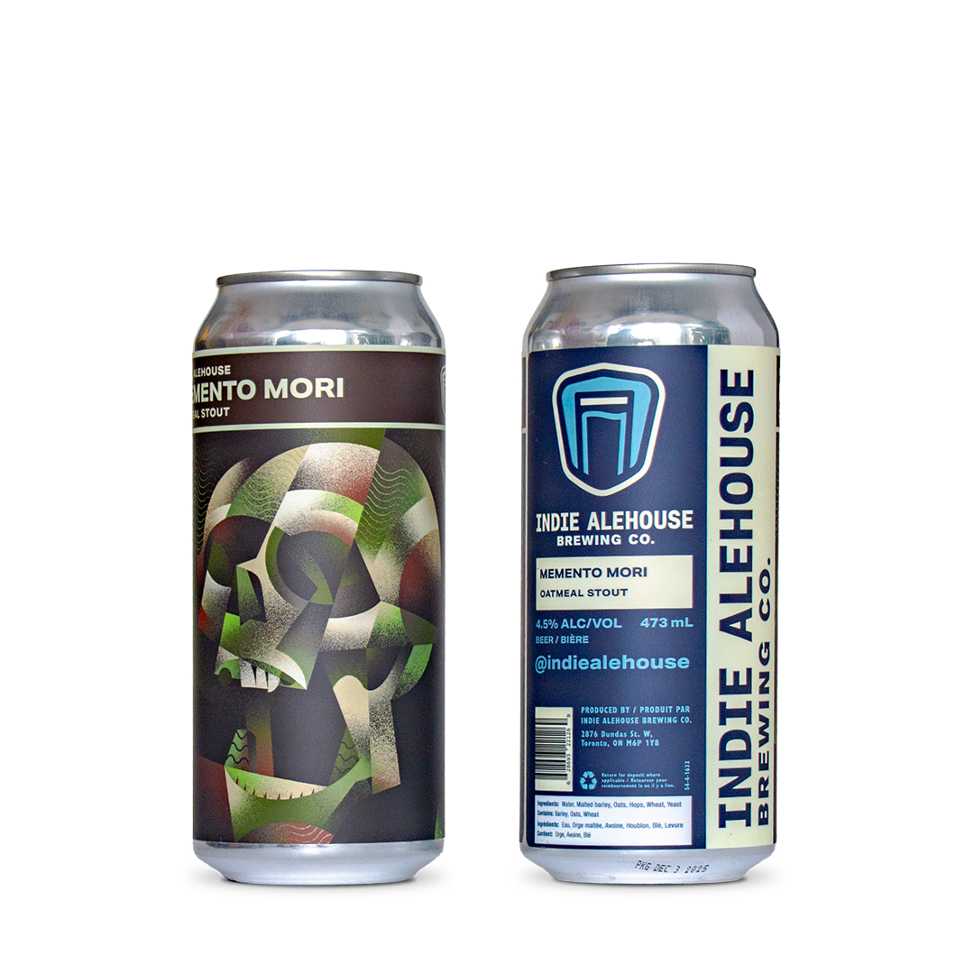 double cans cans of memento mori craft beer stout